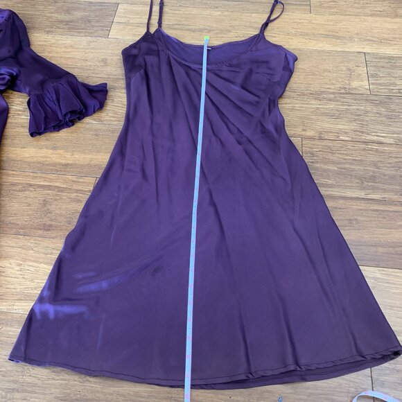 Hannah Jo 2-piece Amethyst Silk Charmeuse Cocktail Dress Womens M ~2008 - Picture 12 of 15